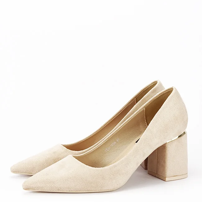 Pantofi bej de dama eleganti YES-1808 02