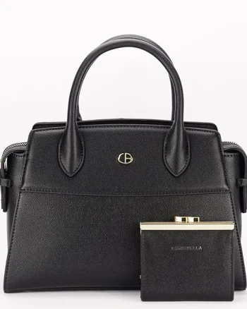 Geanta neagra Premium cu portofel CB2427-1 M7