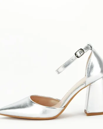 Pantofi argintii eleganti 8707 04