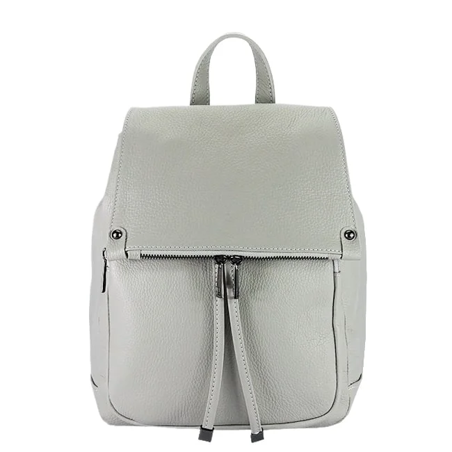Rucsac gri din piele naturala 8914 M6