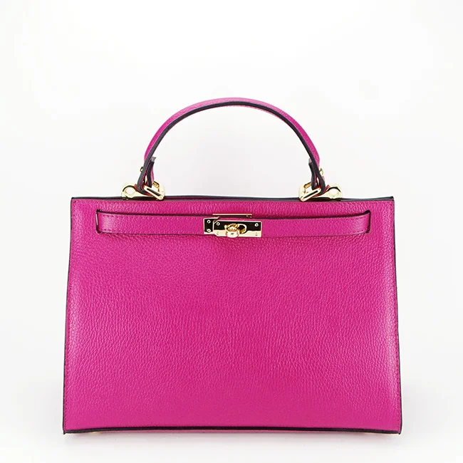 Geanta din piele naturala 8934 119 fuchsia