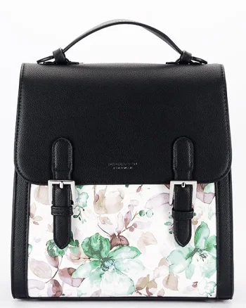 Rucsac negru cu imprimeu floral DHJ731-3 M11
