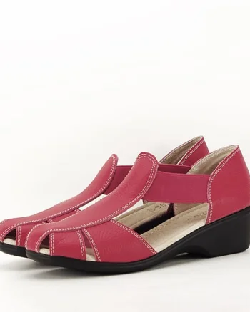 Sandale rosii din piele naturala Calypso 127