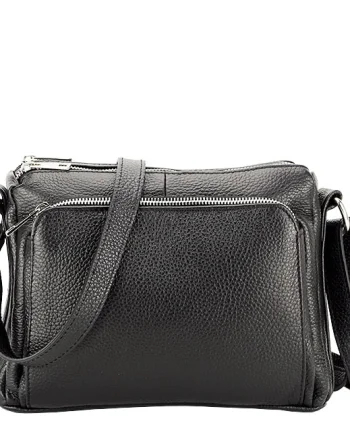Geanta din piele naturala Camelia 124 Negru