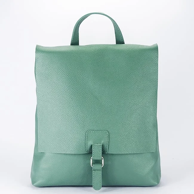 Rucsac 2 in 1 verde menta din piele naturala 5974-28 M11