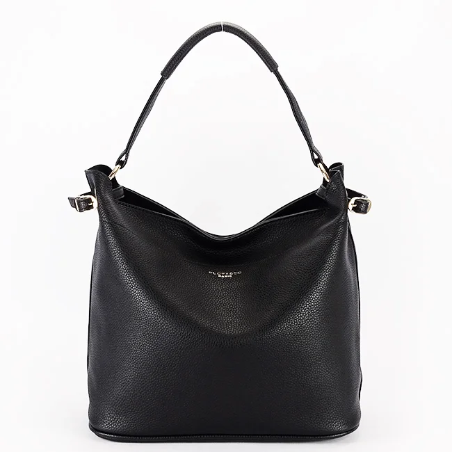 Geanta neagra FloraCO Paris cu borseta detasabila F6966 M11