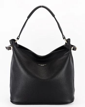 Geanta neagra FloraCO Paris cu borseta detasabila F6966 M11