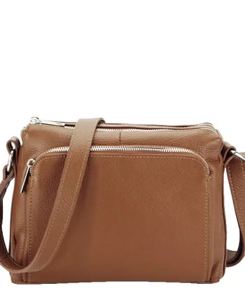 Geanta camel din piele naturala Camelia 124