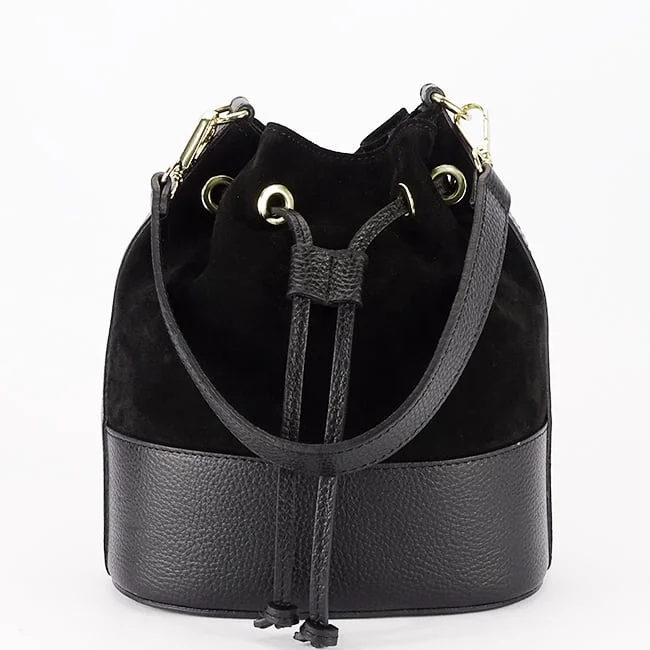 Geanta neagra tip sac din piele naturala 1313 M9