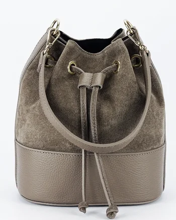 Geanta taupe tip sac din piele naturala 1313 M9