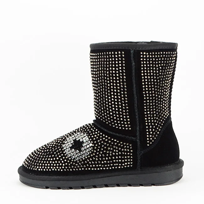 Cizme negre din piele naturala W8008 112