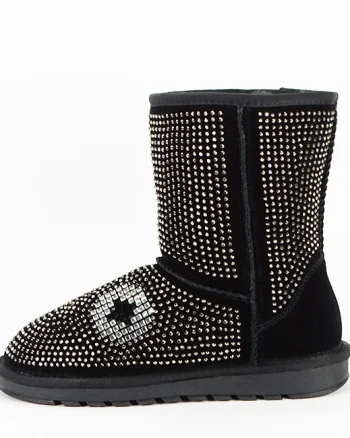 Cizme negre din piele naturala W8008 112