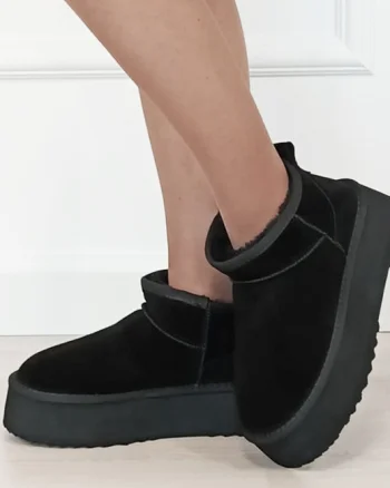 Ghete negre din piele naturala 6391 113