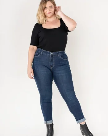 Blugi  dama basic marimi mari Nina Carter albastri P608-9 M10