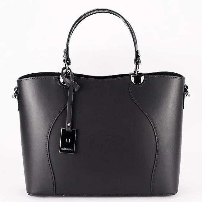 Geanta neagra din piele naturala 1424A 125