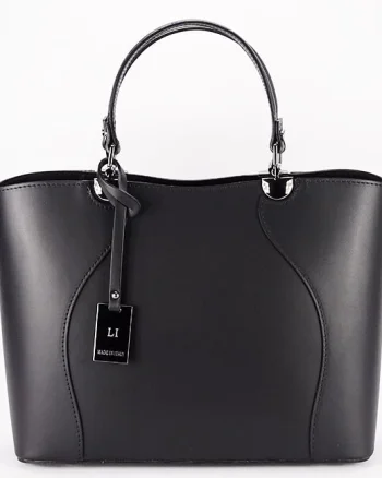 Geanta neagra din piele naturala 1424A 125
