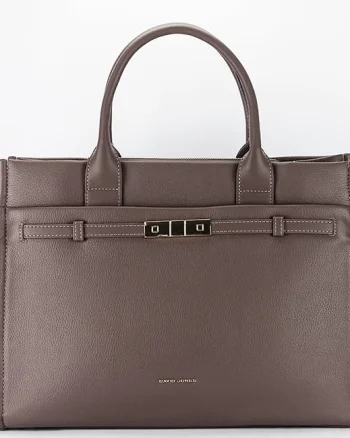 Geanta taupe inchis mare David Jones CM7736 17