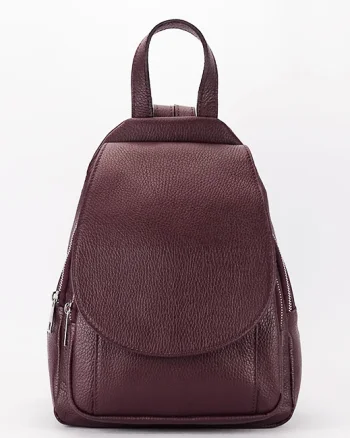 Rucsac bordo din piele naturala 8906 122