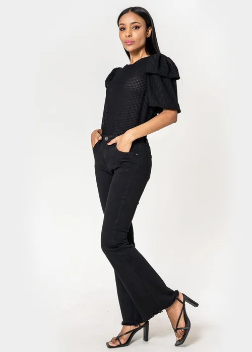 Pantaloni negri Evazati Nina Carter J230-1 M7