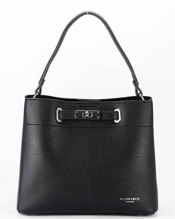 Geanta neagra medie FloraCO Paris F8510 M3