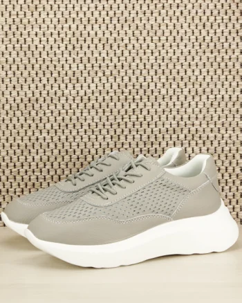 Sneakers piele naturala Aniela gri M5