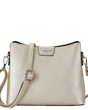 Geanta mica ivory metalizat FloraCo Paris F2548 14