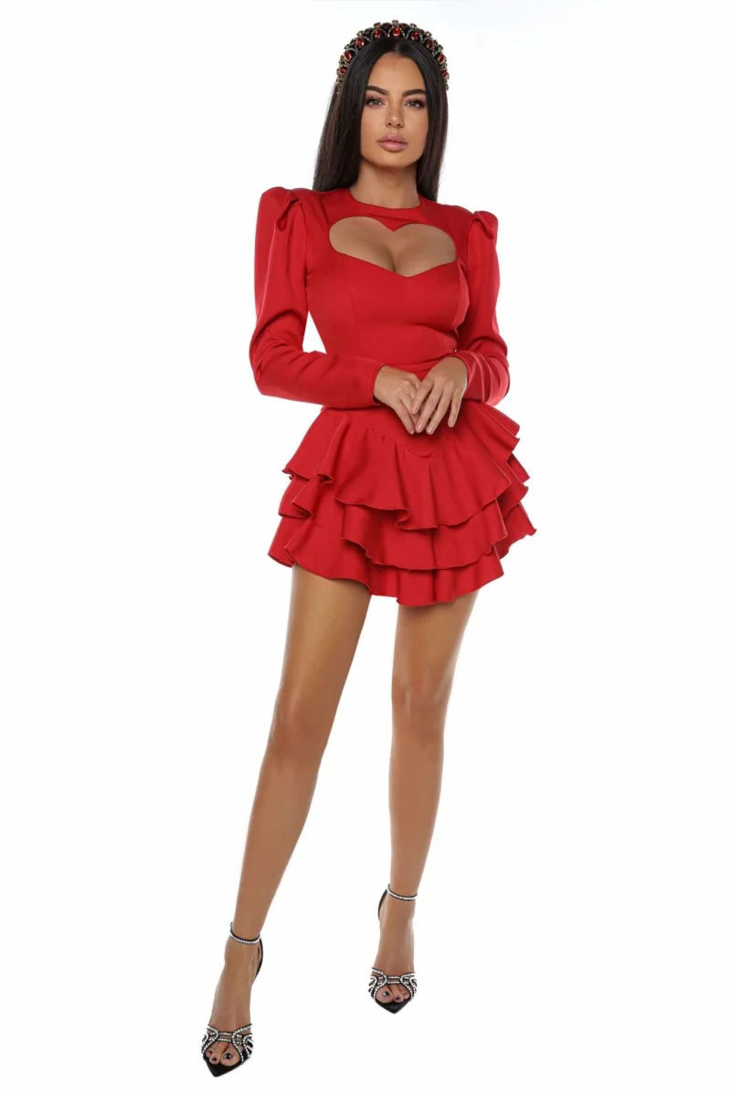 Rochie cu inima si volane