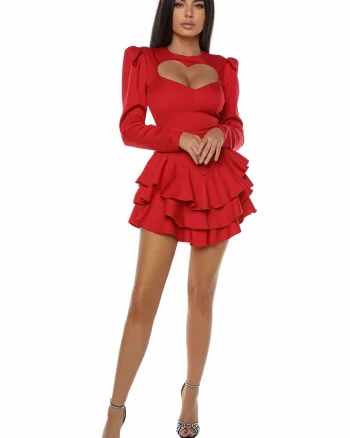 Rochie cu inima si volane