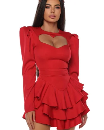 Rochie cu inima si volane