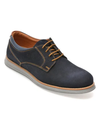 Pantofi OTTER bleumarin, A36, din nabuc