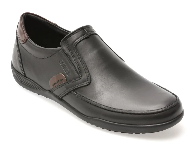 Pantofi OTTER negri, 220, din piele naturala