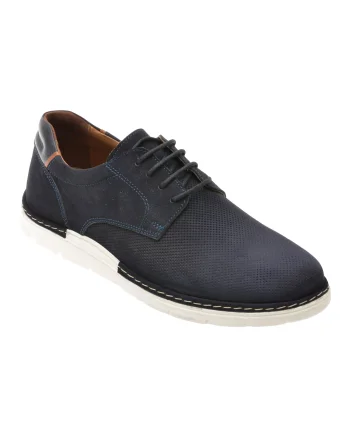 Pantofi OTTER bleumarin, E1971, din nabuc