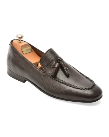 Mocasini eleganti LE COLONEL maro, 72804, din piele naturala