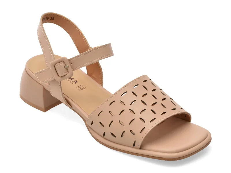 Sandale KARISMA bej, WC60001, din piele naturala