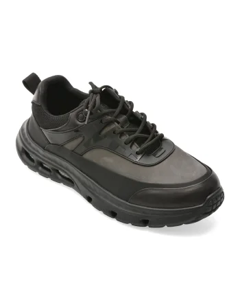 Pantofi sport EPICA negri, 703302, din piele naturala