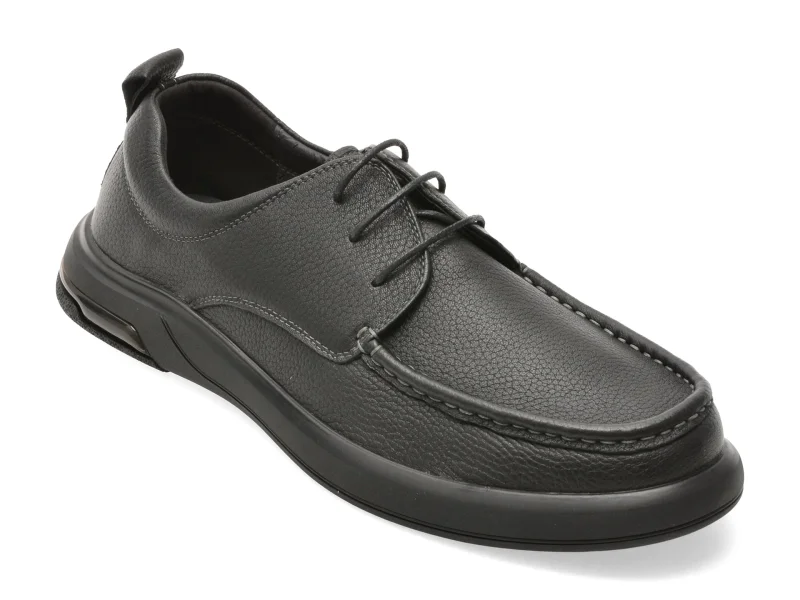 Pantofi OTTER negri, 97791, din piele naturala