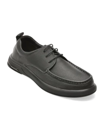 Pantofi OTTER negri, 97791, din piele naturala