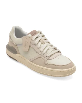 Pantofi sport CLARKS bej, COURTLITE 2 LO, din piele naturala