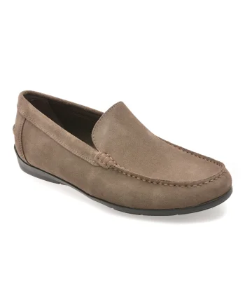 Mocasini GEOX gri, U55Q3A, din piele intoarsa