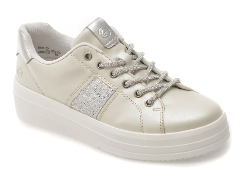Pantofi sport REMONTE albi, D1C10, din piele ecologica