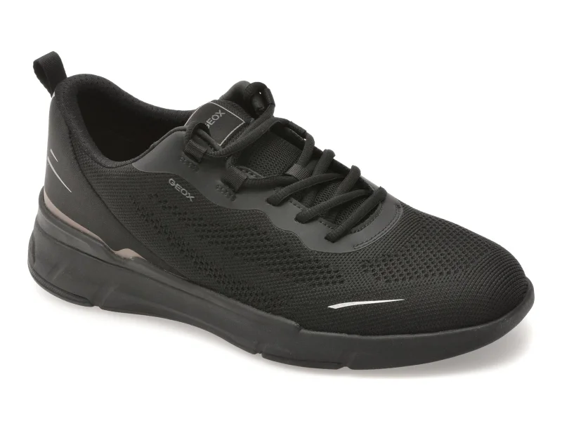 Pantofi sport GEOX negri, U65N8B, din material textil