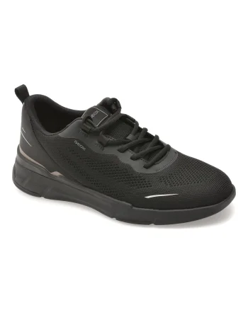 Pantofi sport GEOX negri, U65N8B, din material textil