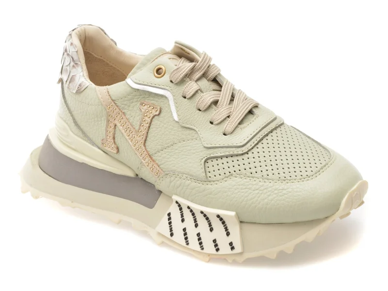 Pantofi sport ERISMA verzi, 1356796, din piele naturala