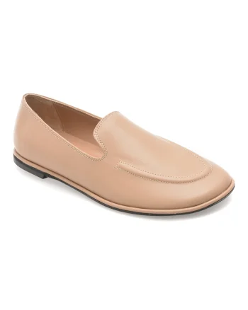 Mocasini GOLD DEER nude, 420891, din piele naturala
