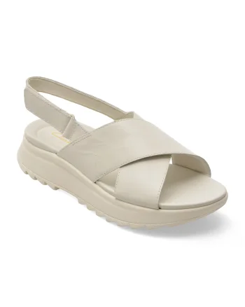 Sandale CLARKS albe, DASH LITE WISH, din piele naturala