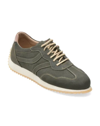 Pantofi sport OTTER gri, G202, din nabuc