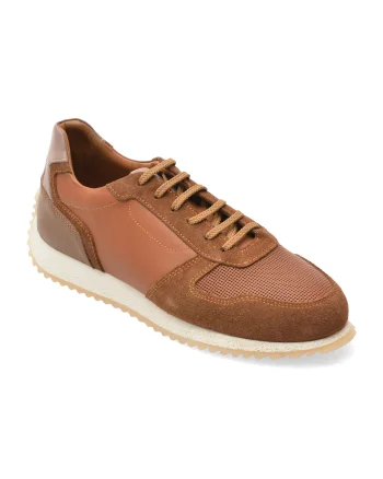Pantofi sport OTTER maro, G200, din piele naturala