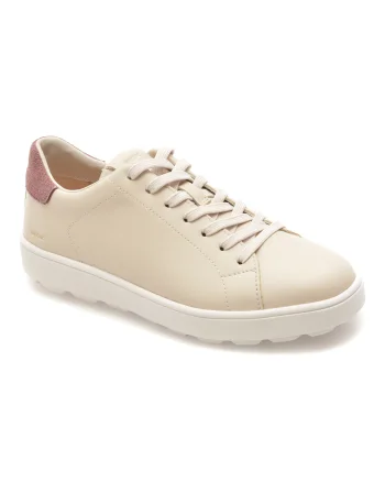 Pantofi sport GEOX bej, D65PJC, din piele naturala
