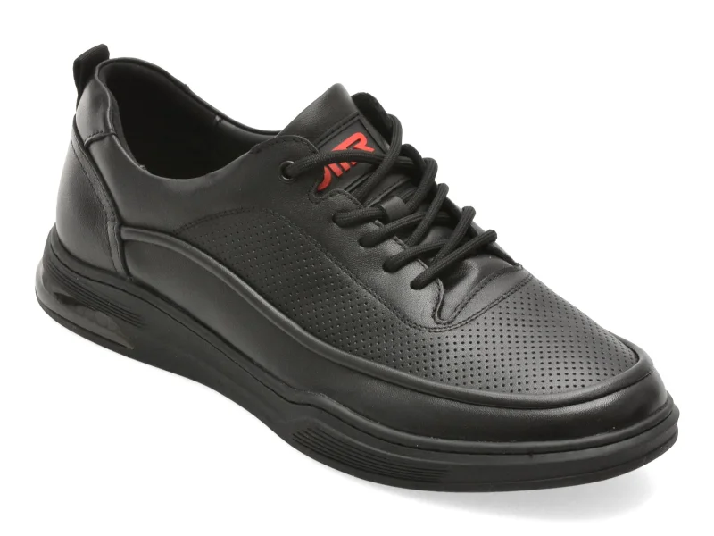 Pantofi sport OTTER negri, 63091, din piele naturala