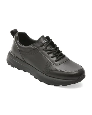 Pantofi sport EPICA negri, 63026, din piele naturala